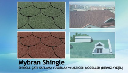 Mybran Shingle Çatı Kaplama (Kırmızı/Yeşil)